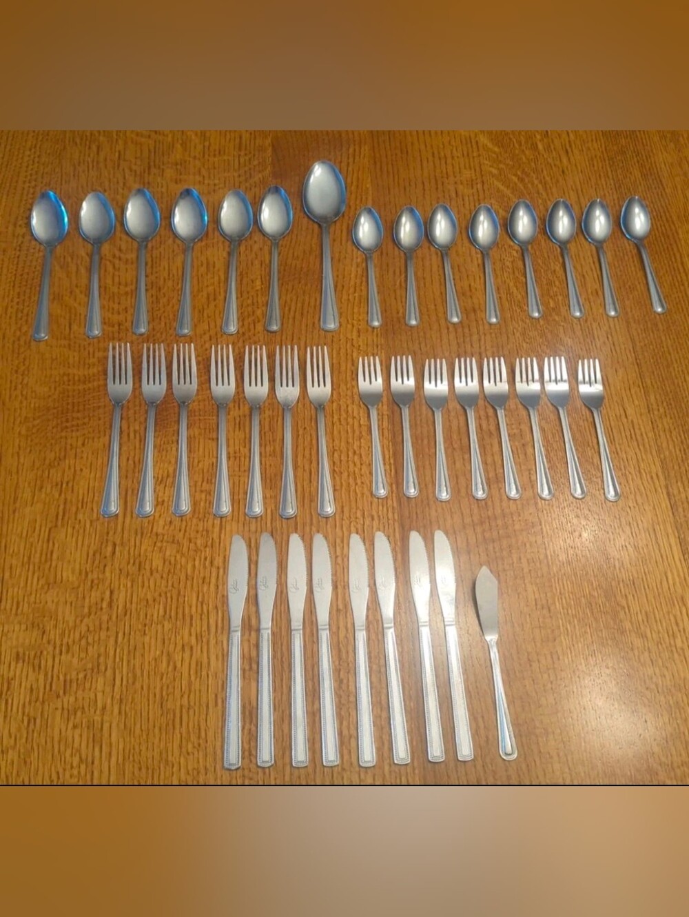 39 Pieces- Gibson Home Basic Living Aston Flatware- Forks, Knifes & Spoons